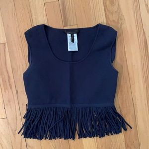 BCBG Fringe Crop Top
